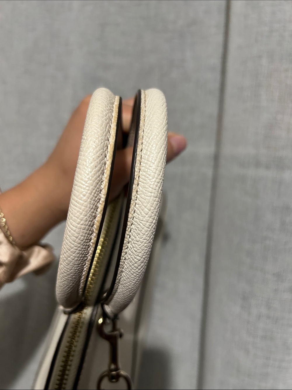 Coach Cream Pebbled Leather Dome Satchel - Picture 7 of 10